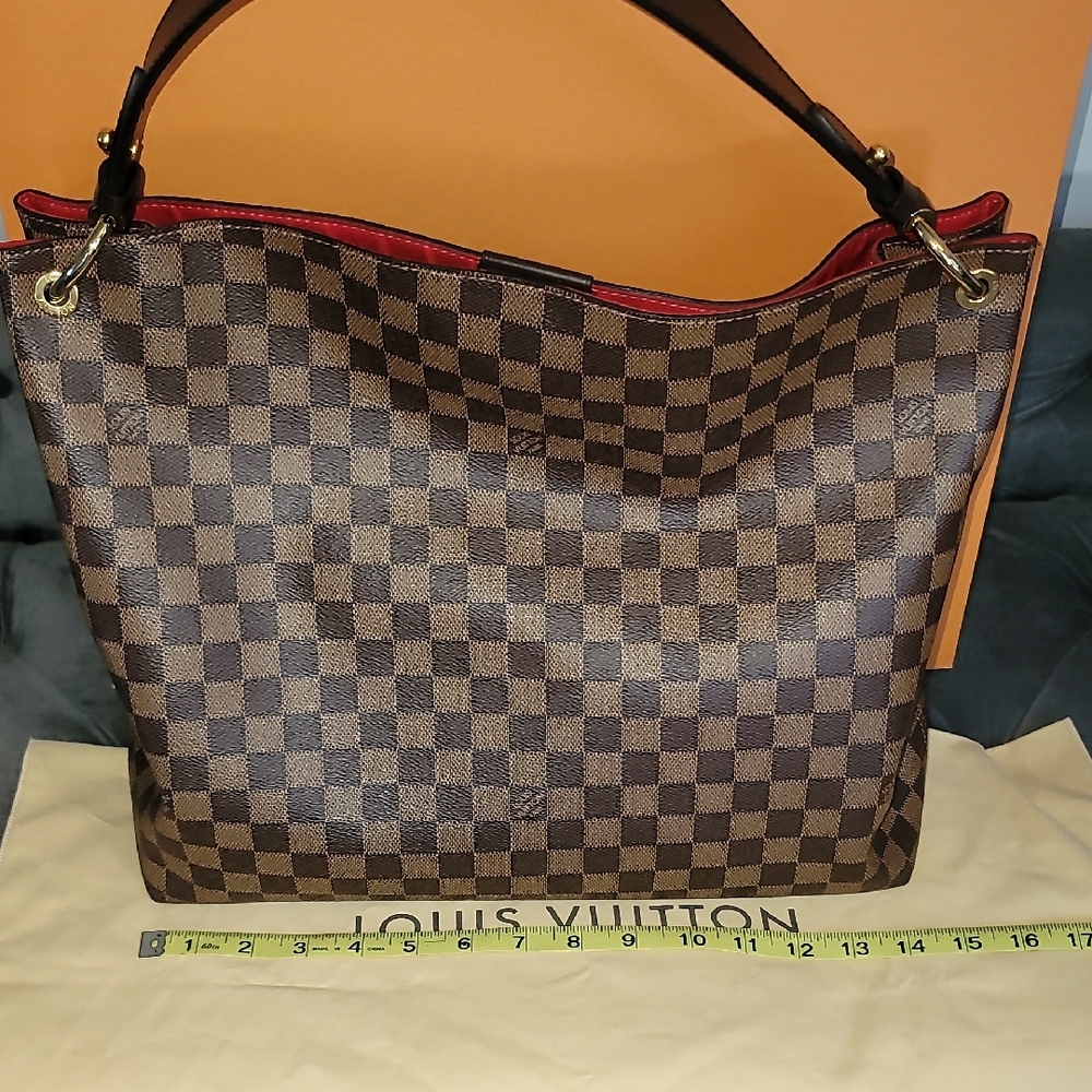 Louis Vuitton MM Damier Ebene Shoulder Bag Brown - Picture 6 of 16